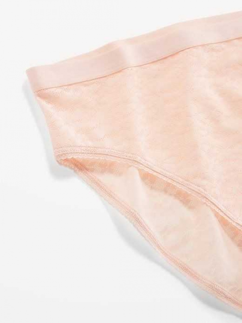 Old Navy High-Waisted Mesh Bikini Underwear Pink | XMD386741