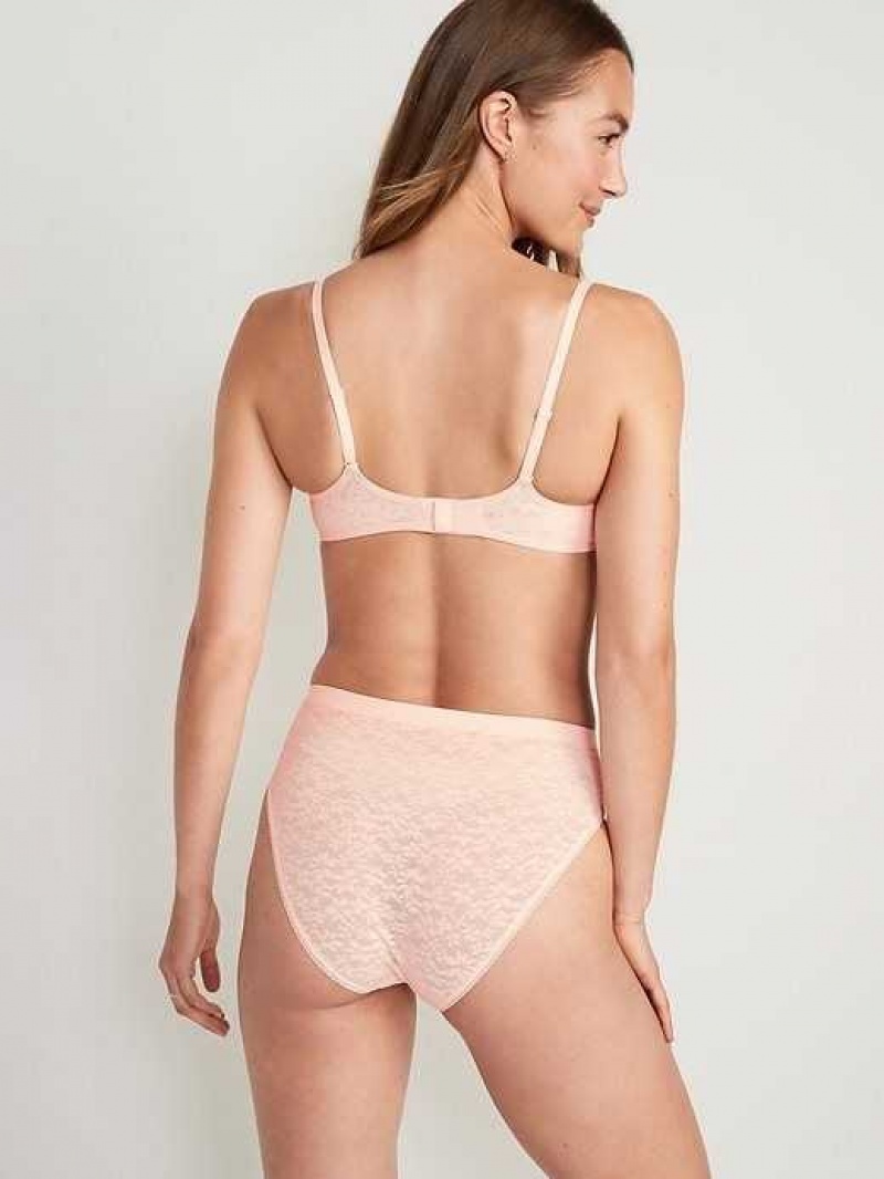 Old Navy High-Waisted Mesh Bikini Underwear Pink | XMD386741