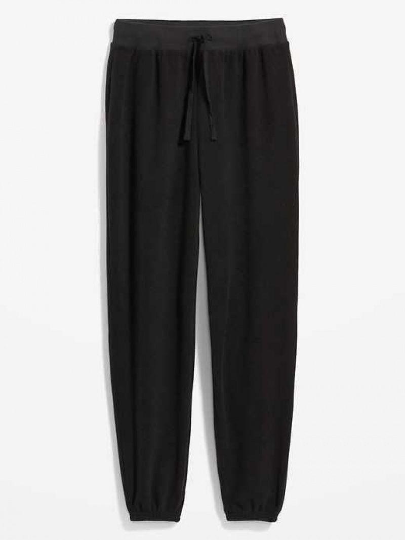 Old Navy High-Waisted Micro Fleece Pajama Jogger Pants Black | LSM159026