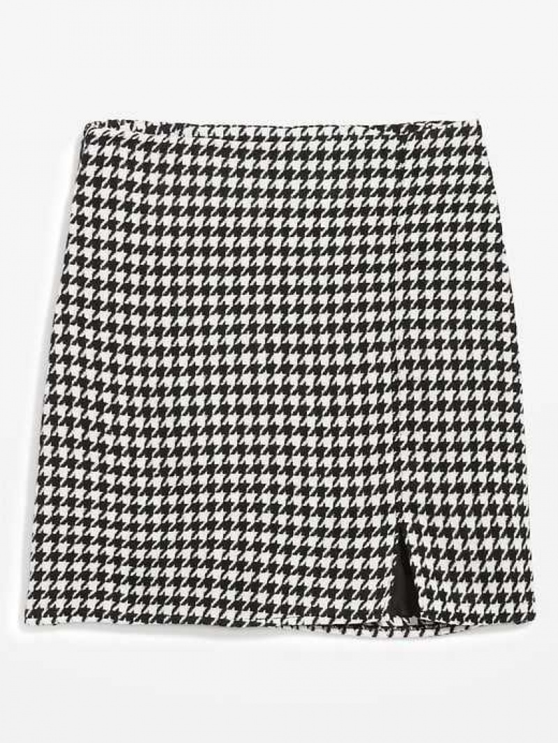 Old Navy High-Waisted Mini Skirt Black / White | WIR867193