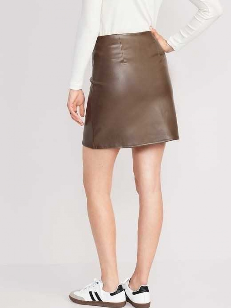 Old Navy High-Waisted Mini Skirt Espresso | XGJ618547