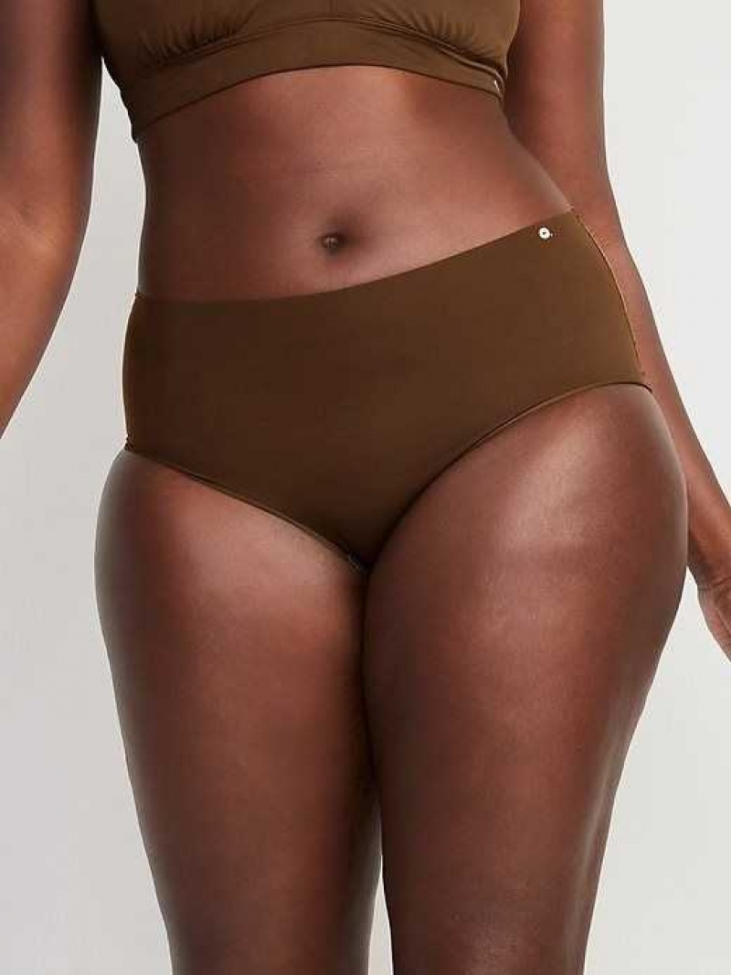 Old Navy High-Waisted No-Show Bikini Underwear Dark Walnut | ULD750462