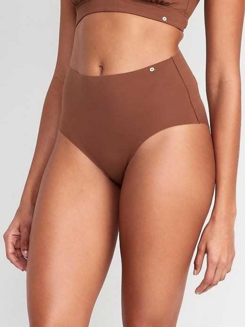 Old Navy High-Waisted No-Show Bikini Underwear Maplewood | WZP741590