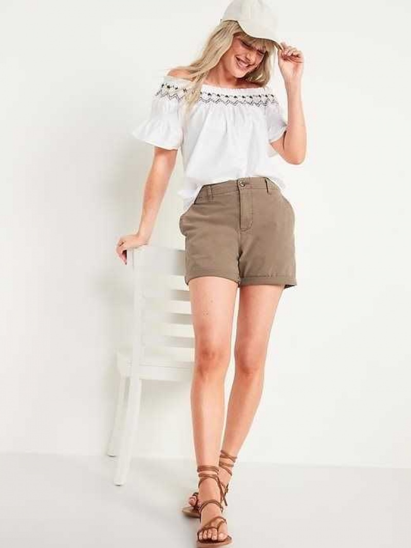 Old Navy High-Waisted OGC Pull-On Chino Shorts Sisal | RXM857104