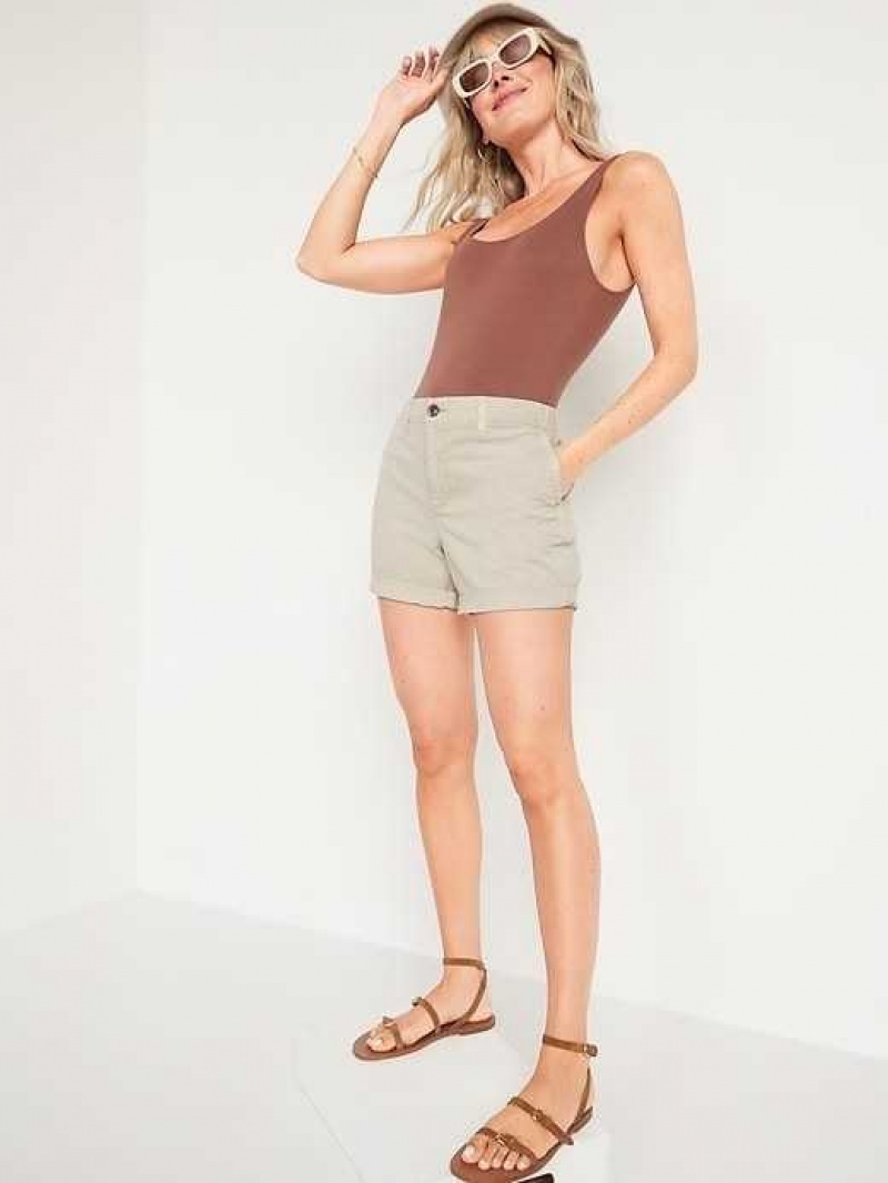 Old Navy High-Waisted OGC Pull-On Chino Shorts Grey | RMT852036