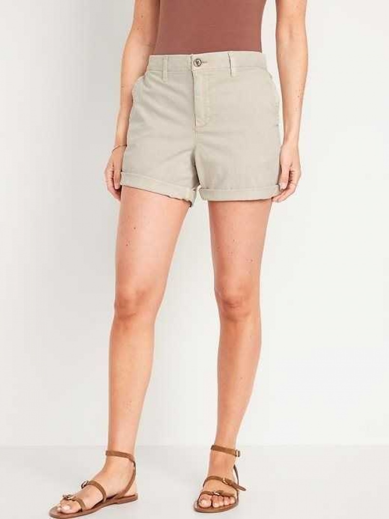 Old Navy High-Waisted OGC Pull-On Chino Shorts Grey | RMT852036