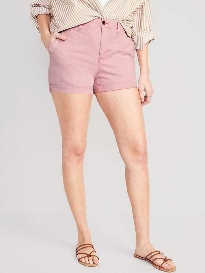 Old Navy High-Waisted OGC Pull-On Chino Shorts -- 3.5-inch inseam Pink | MHY180962