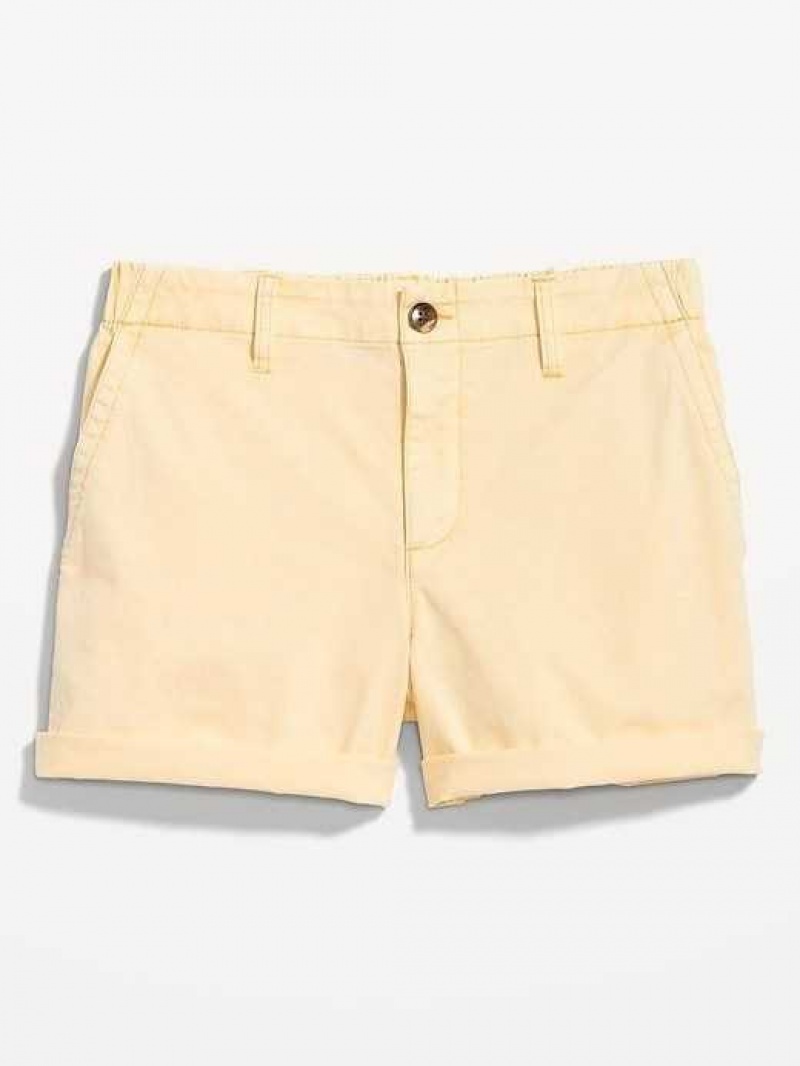 Old Navy High-Waisted OGC Pull-On Chino Shorts -- 3.5-inch inseam Golden Straw | KHR089253