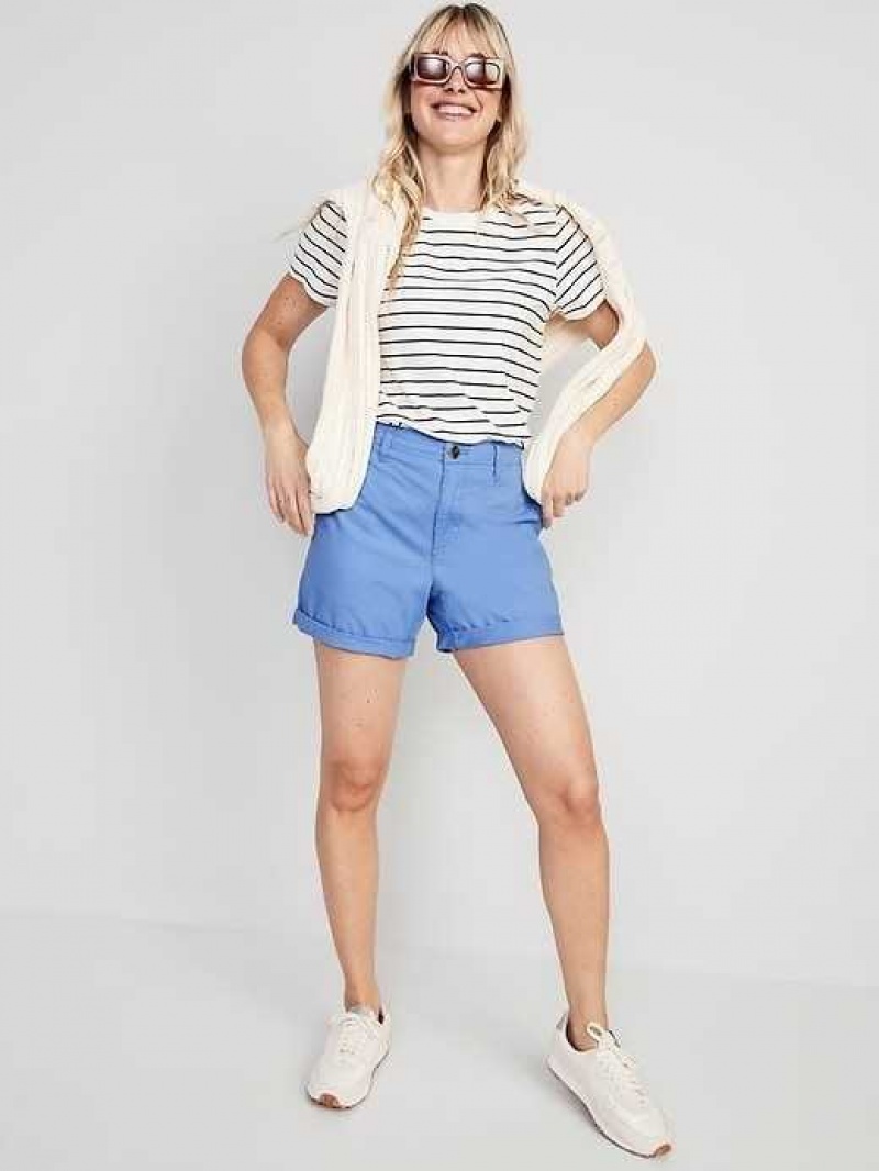 Old Navy High-Waisted OGC Pull-On Chino Shorts Blue | GQU016598