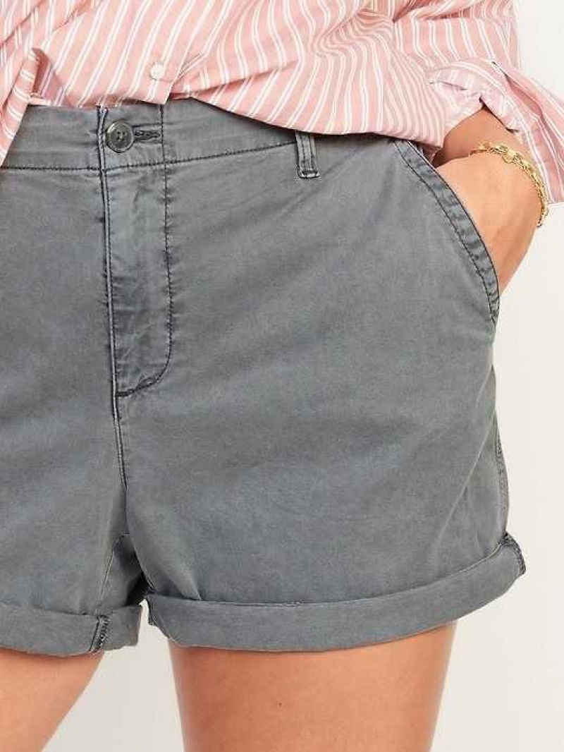 Old Navy High-Waisted OGC Pull-On Chino Shorts Panther | VYU807163