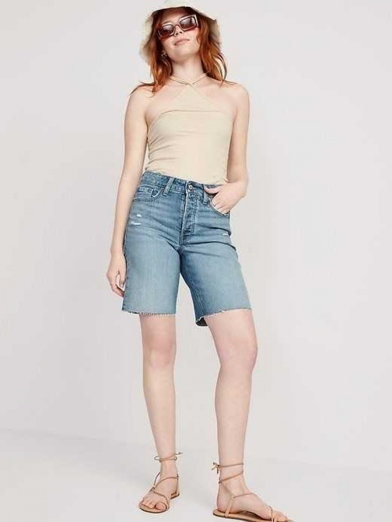 Old Navy High-Waisted OG Loose Button-Fly Jean Shorts Lila | JLO862710