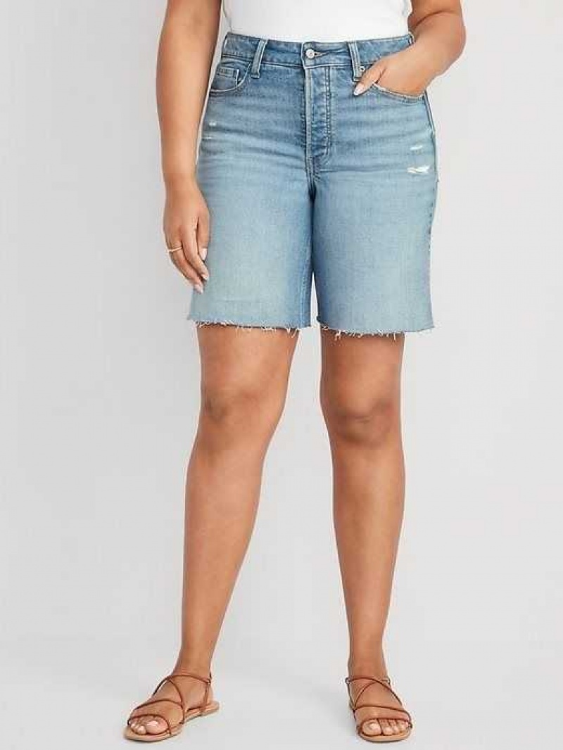 Old Navy High-Waisted OG Loose Button-Fly Jean Shorts Lila | JLO862710