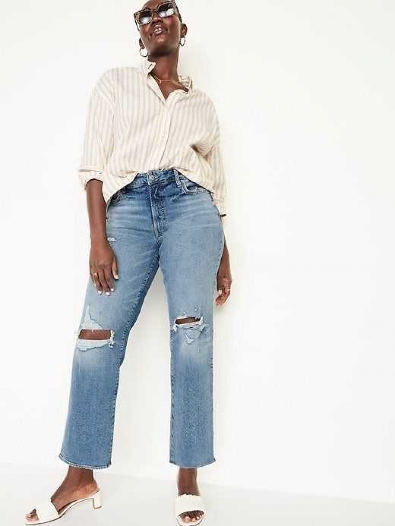 Old Navy High-Waisted OG Loose Jeans Dahlia | VYI026897