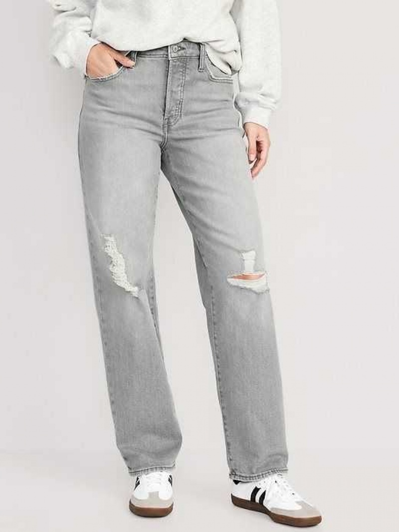 Old Navy High-Waisted OG Loose Jeans Grey Wash | WJP154628