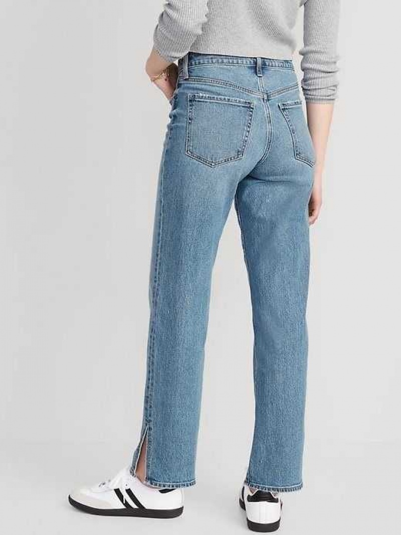 Old Navy High-Waisted OG Loose Side-Slit Jeans Wash | GXB710542