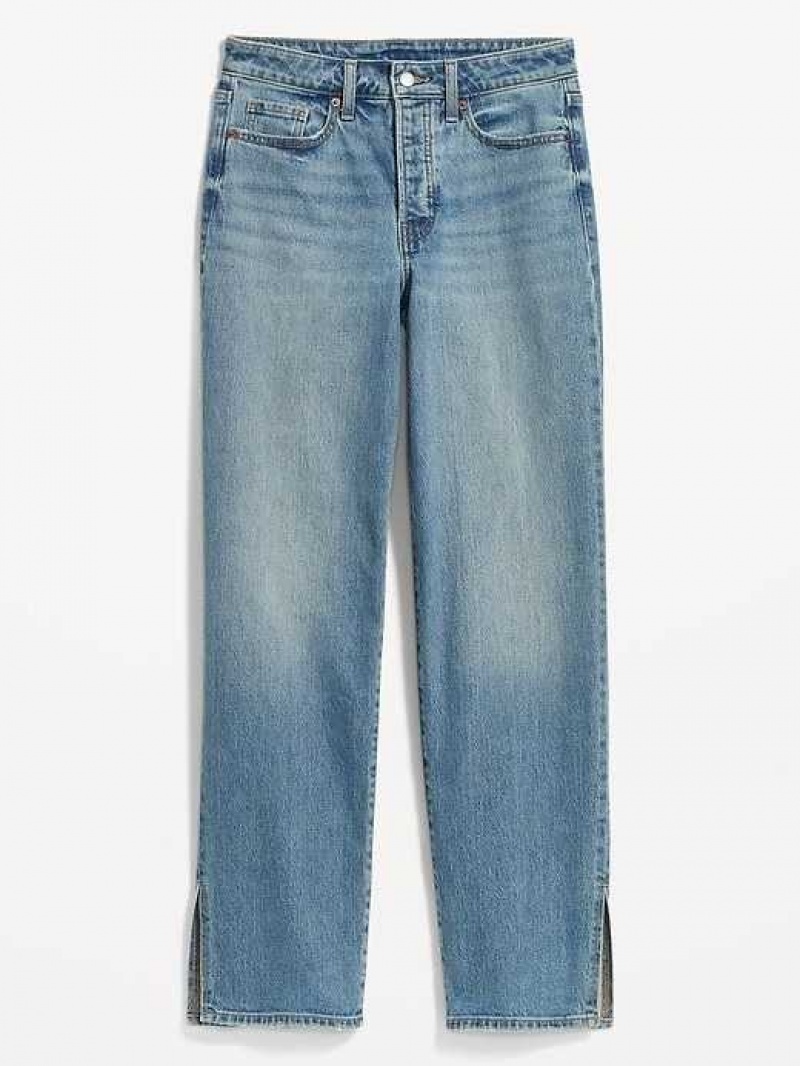 Old Navy High-Waisted OG Loose Side-Slit Jeans Wash | GXB710542