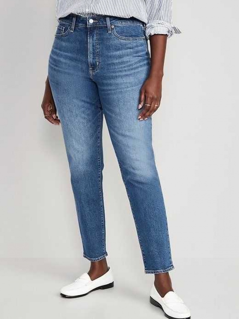 Old Navy High-Waisted O.G. Straight Ankle Jeans Tequila | GUK479056