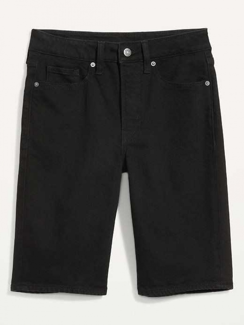 Old Navy High-Waisted O.G. Straight Black-Wash Jean Shorts Black | WLH794531