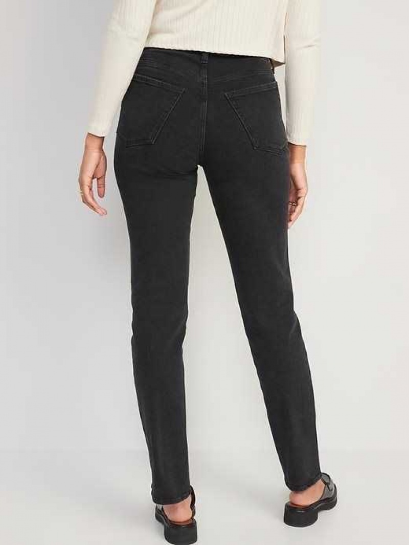 Old Navy High-Waisted OG Straight Black Jeans Moon Shade | KCG429173