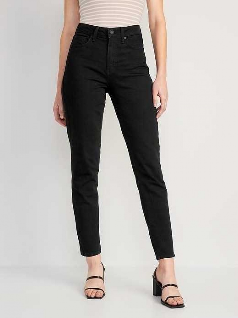 Old Navy High-Waisted OG Straight Black Jeans Black | EUP930687