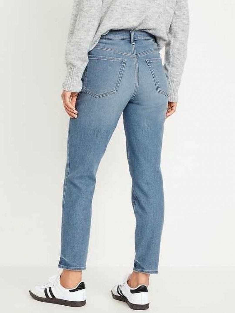 Old Navy High-Waisted OG Straight Built-In Warm Ankle Jeans Lennon | MNG537291