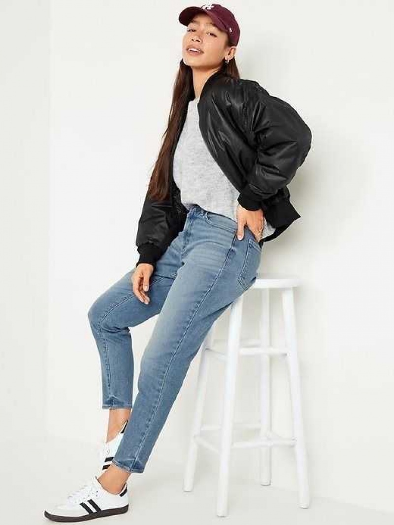 Old Navy High-Waisted OG Straight Built-In Warm Ankle Jeans Lennon | MNG537291