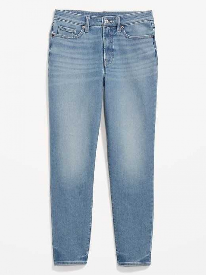 Old Navy High-Waisted OG Straight Built-In Warm Ankle Jeans Lennon | MNG537291