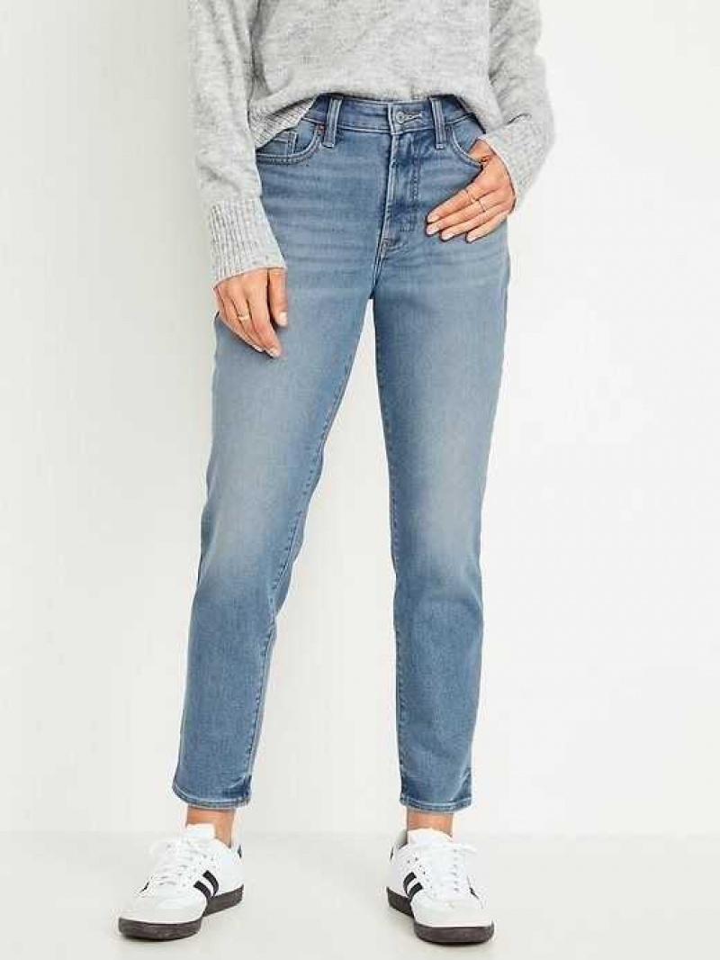 Old Navy High-Waisted OG Straight Built-In Warm Ankle Jeans Lennon | MNG537291