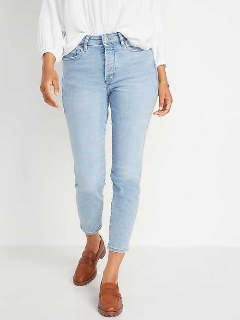 Old Navy High-Waisted OG Straight Button-Fly Extra-Stretch Jeans Kittycat | DBN925068