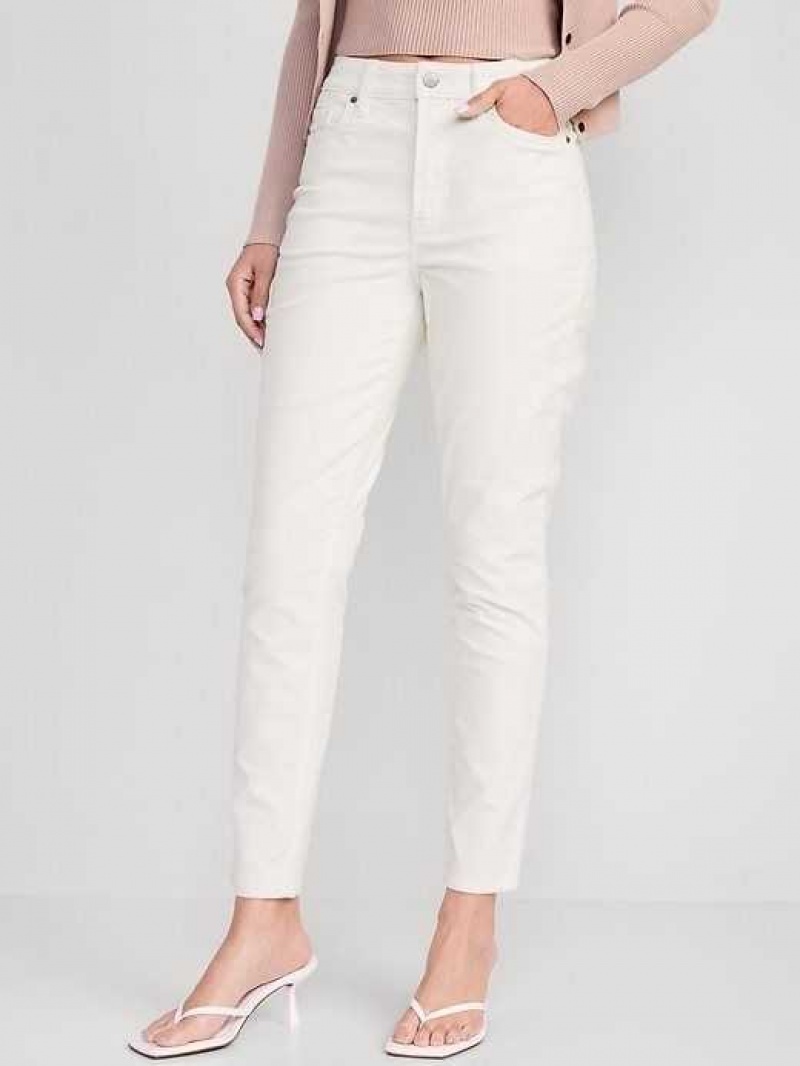 Old Navy High-Waisted OG Straight Corduroy Ankle Pants Creme De La Creme | IOH127563