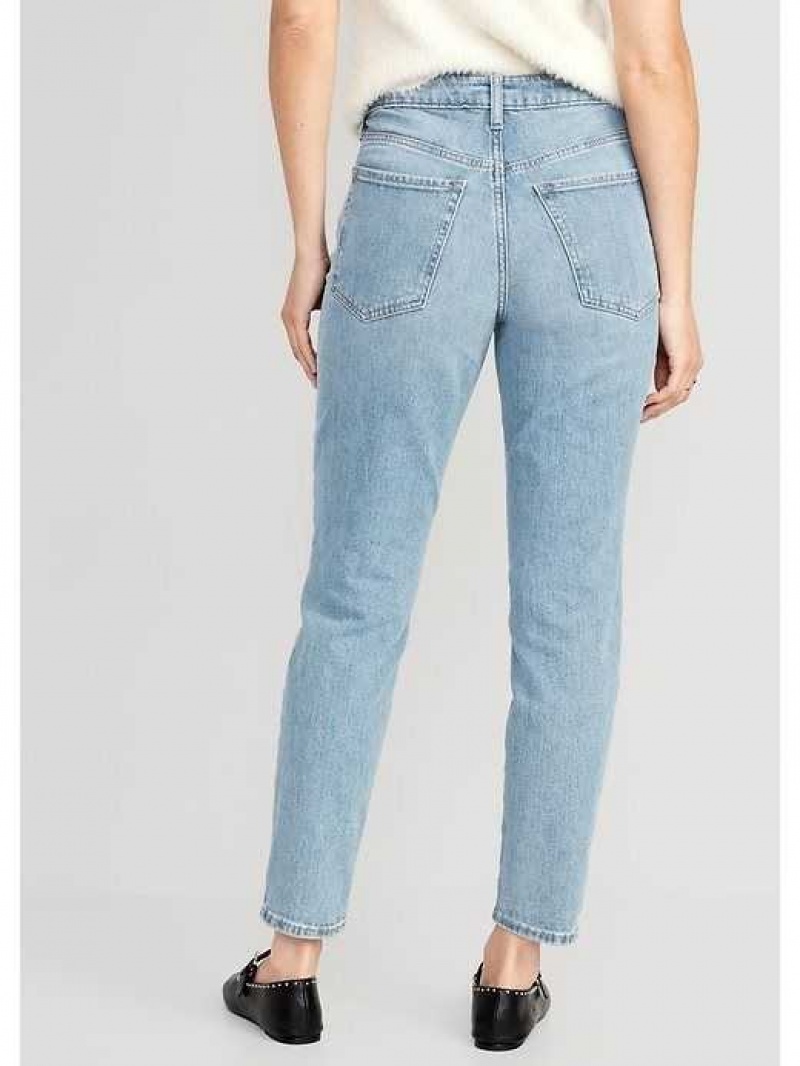 Old Navy High-Waisted OG Straight Cotton-Hemp Blend Ankle Jeans Light Wash | SFU376289