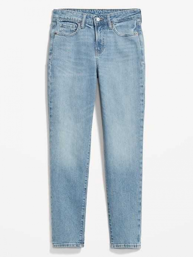 Old Navy High-Waisted OG Straight Cotton-Hemp Blend Ankle Jeans Light Wash | SFU376289