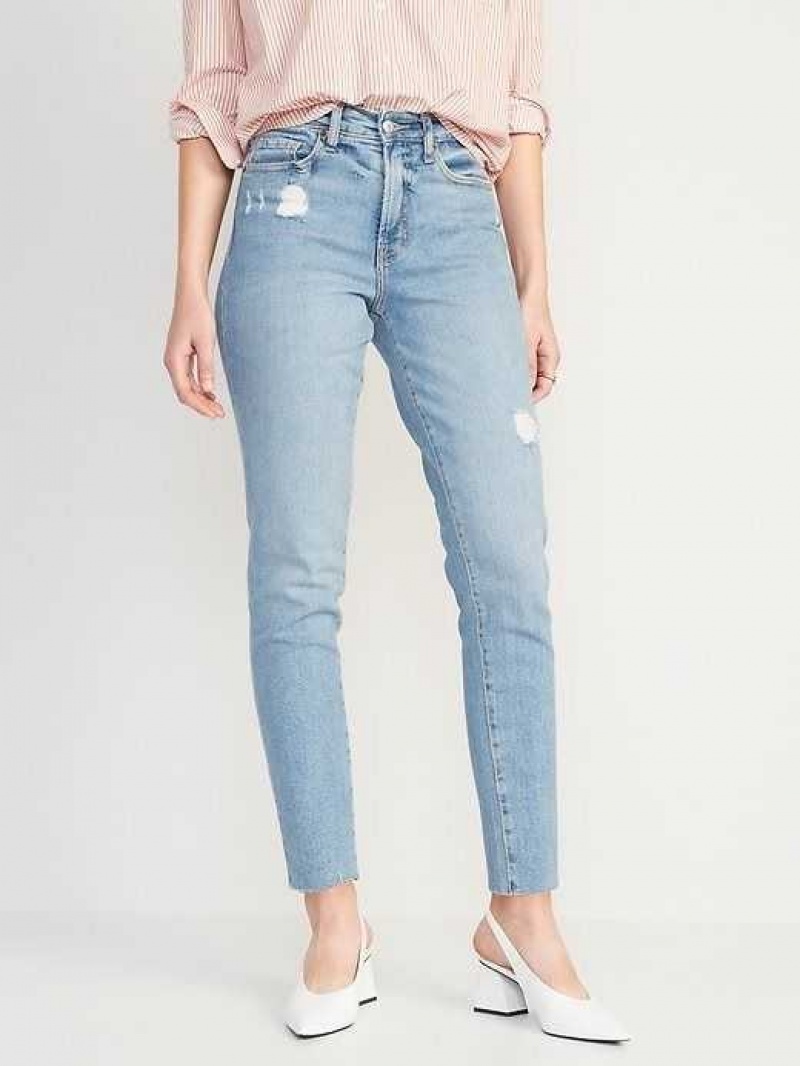 Old Navy High-Waisted OG Straight Cut-Off Jeans Alma | LCU654312