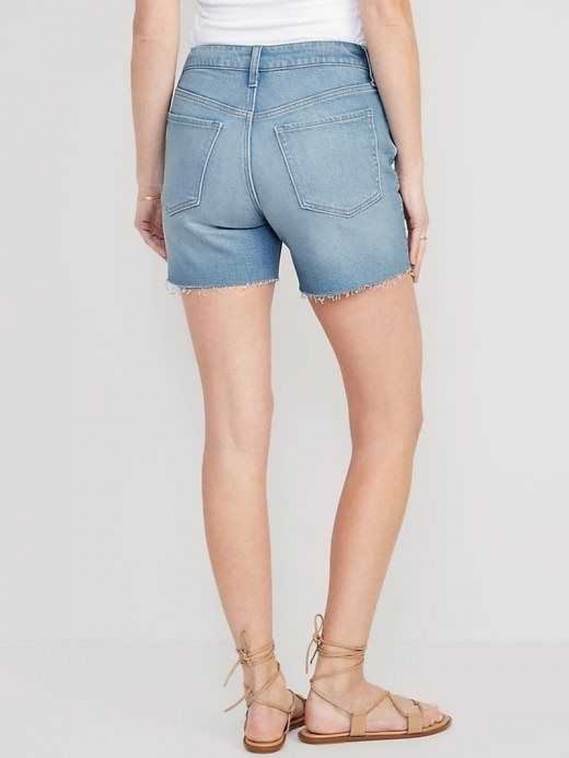 Old Navy High-Waisted OG Straight Cut-Off Jean Shorts Light Wash | WGM520643