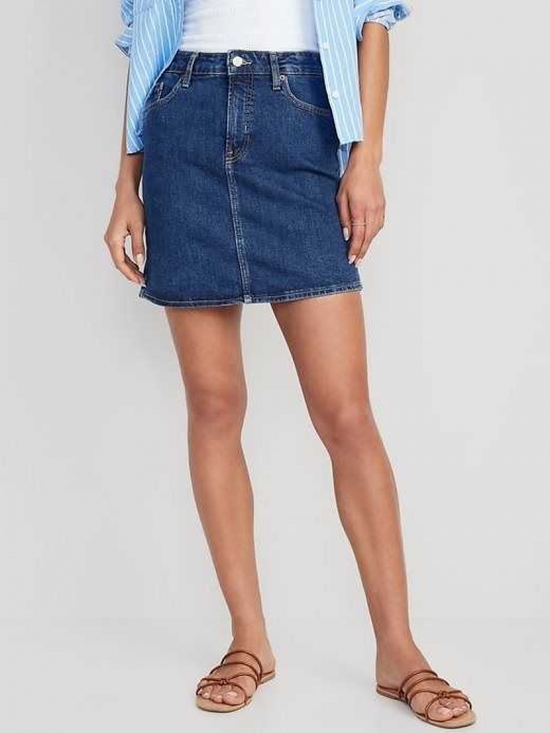 Old Navy High-Waisted OG Straight Mini Jean Skirt Max | RFS126748