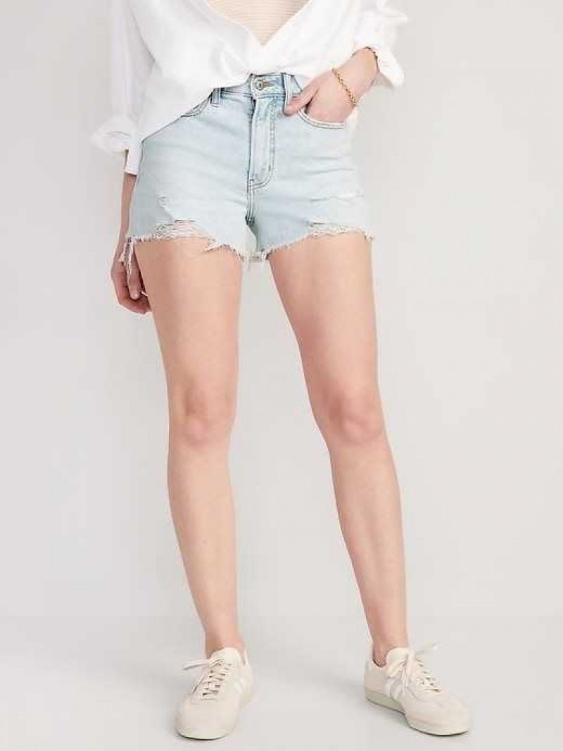 Old Navy High-Waisted OG Straight Ripped Jean Shorts Leif | VJT198357