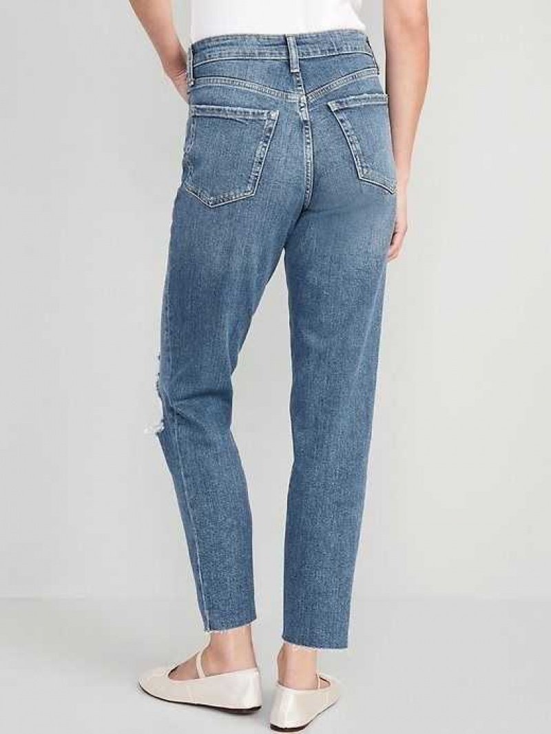 Old Navy High-Waisted OG Straight Ripped Ankle Jeans Saylor | TOW650214