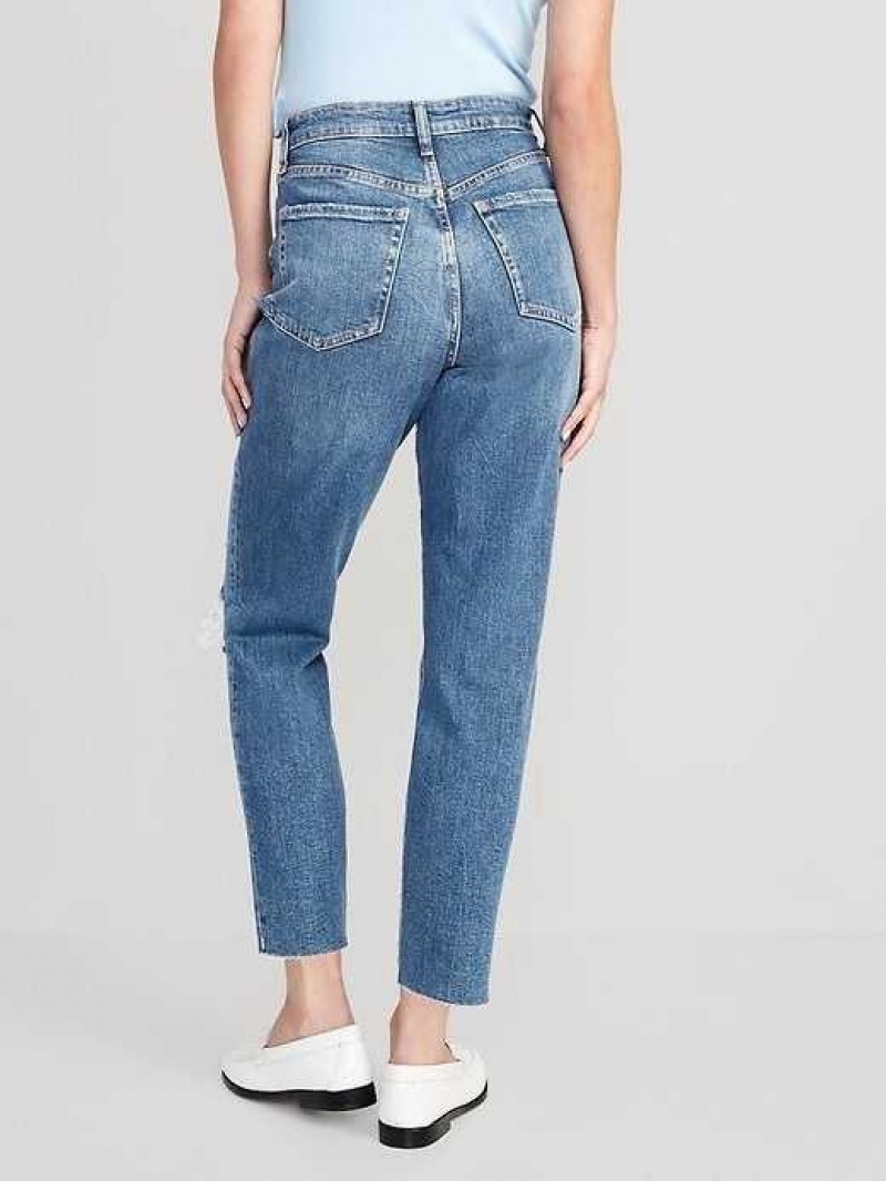 Old Navy High-Waisted OG Straight Ripped Cut-Off Jeans Saylor | HVO093514