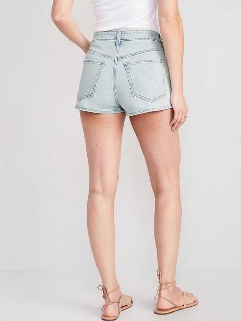 Old Navy High-Waisted OG Straight Super-Short Jean Shorts Leif | CLW749851