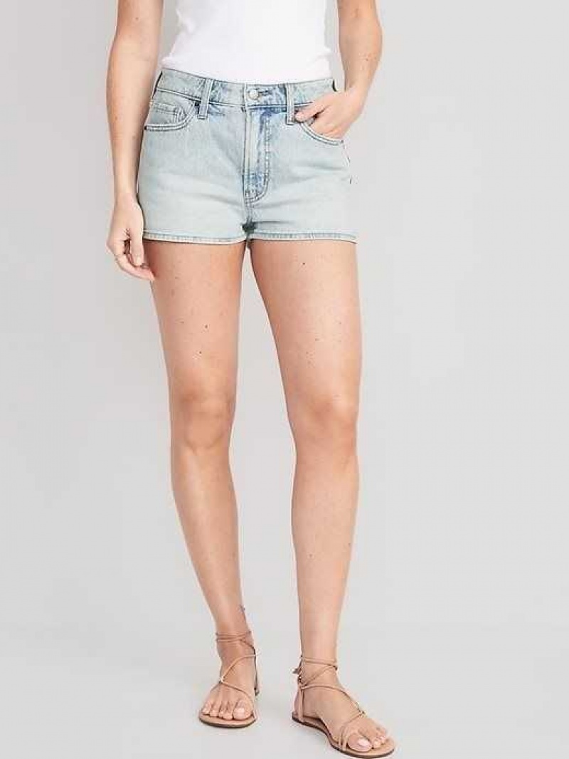 Old Navy High-Waisted OG Straight Super-Short Jean Shorts Leif | CLW749851