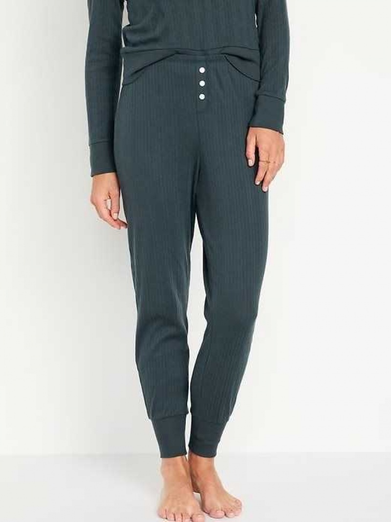 Old Navy High-Waisted Pajama Jogger Pants Deep Green | VCG025187