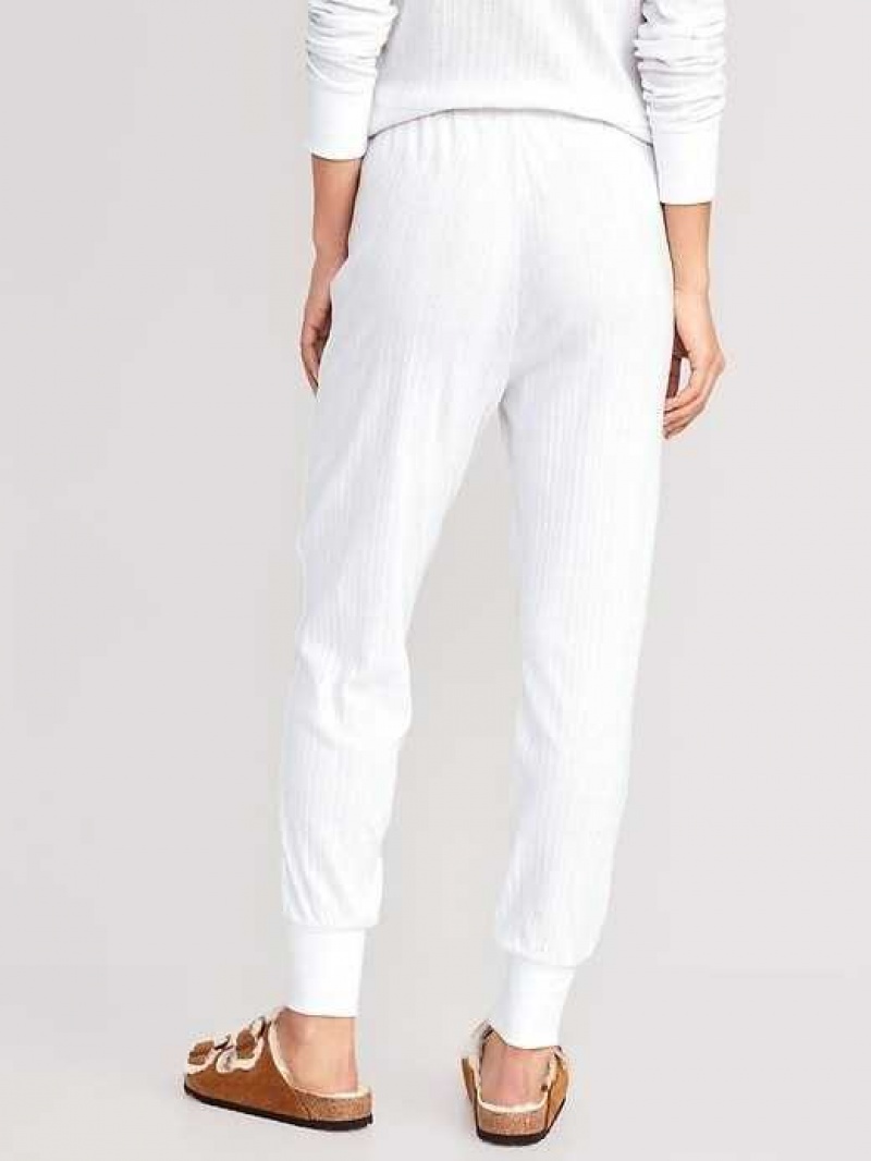 Old Navy High-Waisted Pajama Jogger Pants White | ITS435290