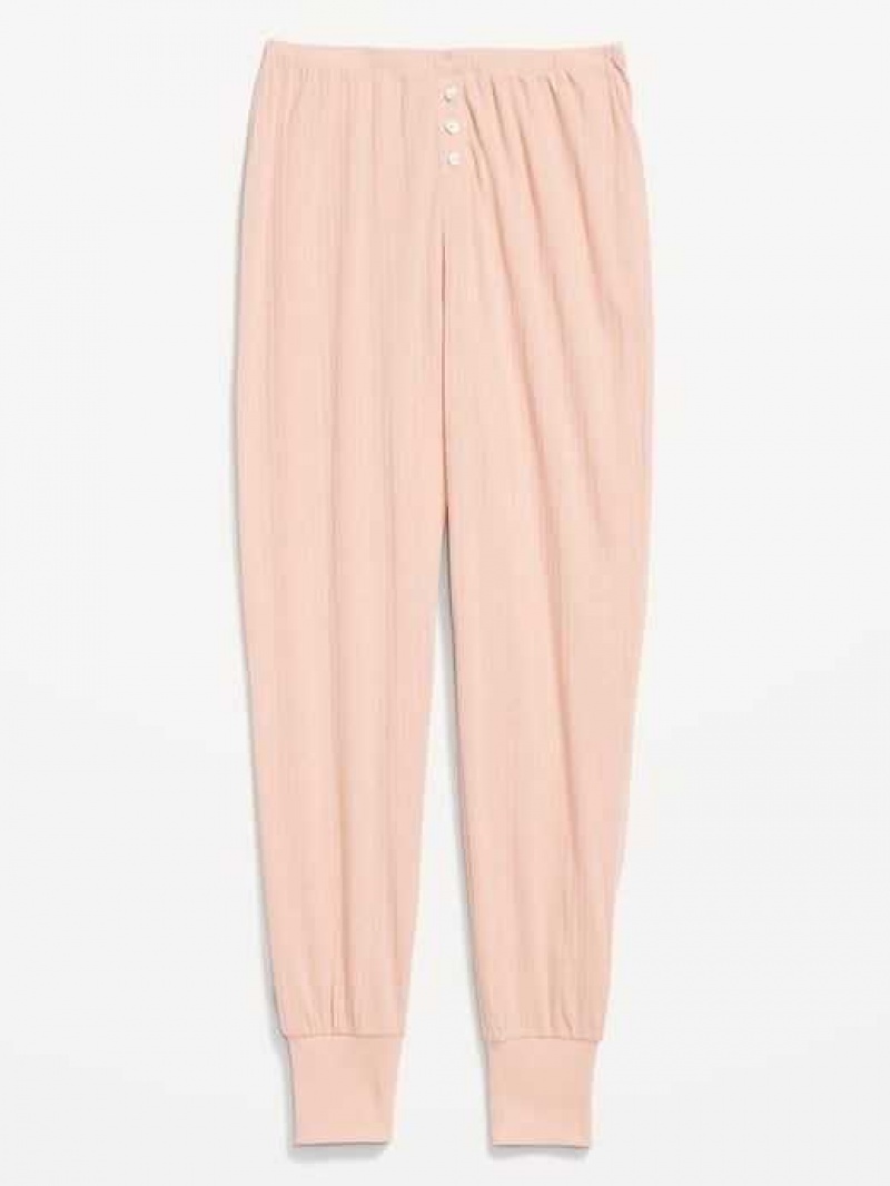 Old Navy High-Waisted Pajama Jogger Pants Coral | IJF406917