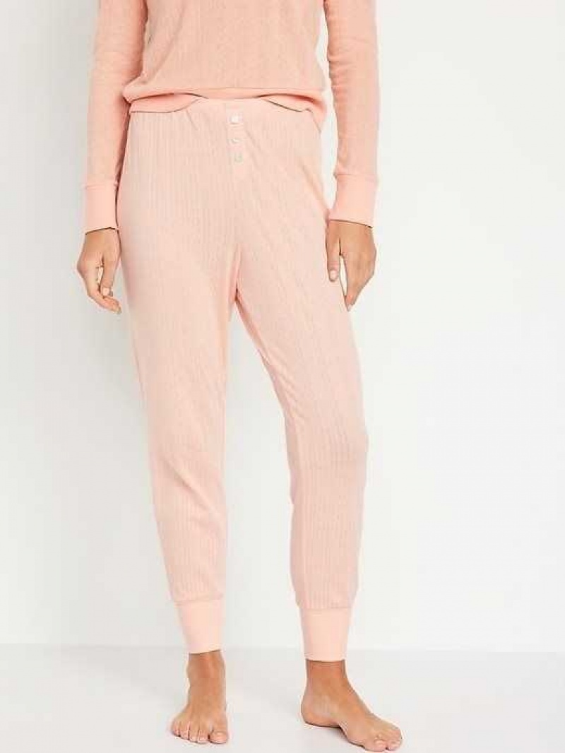 Old Navy High-Waisted Pajama Jogger Pants Coral | IJF406917