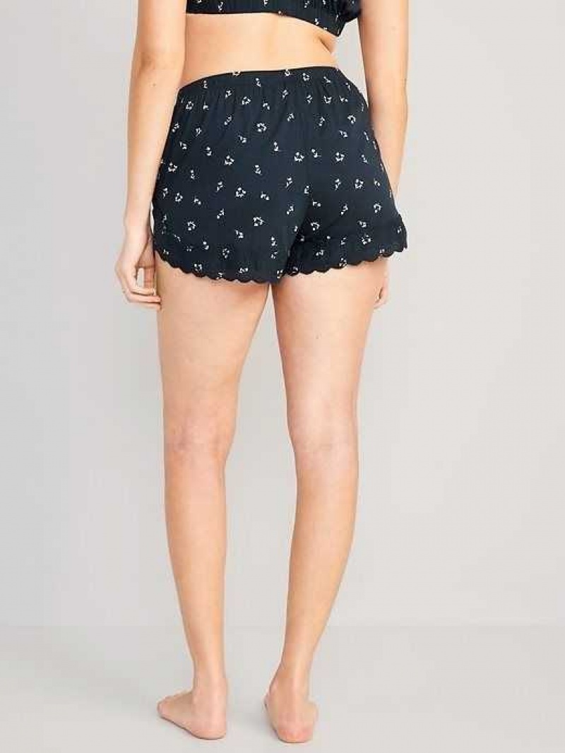 Old Navy High-Waisted Pajama Shorts Navy | GND019582