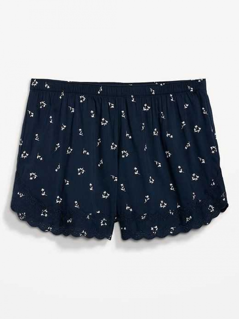 Old Navy High-Waisted Pajama Shorts Navy | GND019582