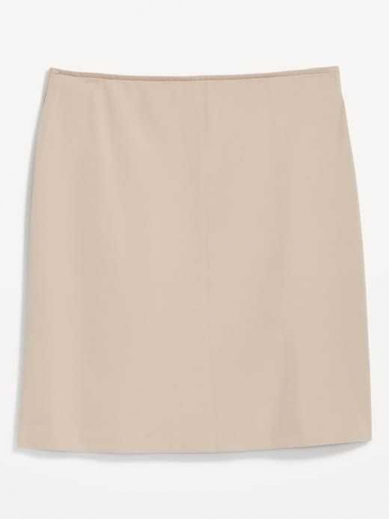 Old Navy High-Waisted Pixie Mini Skirt Beige | GBS814653