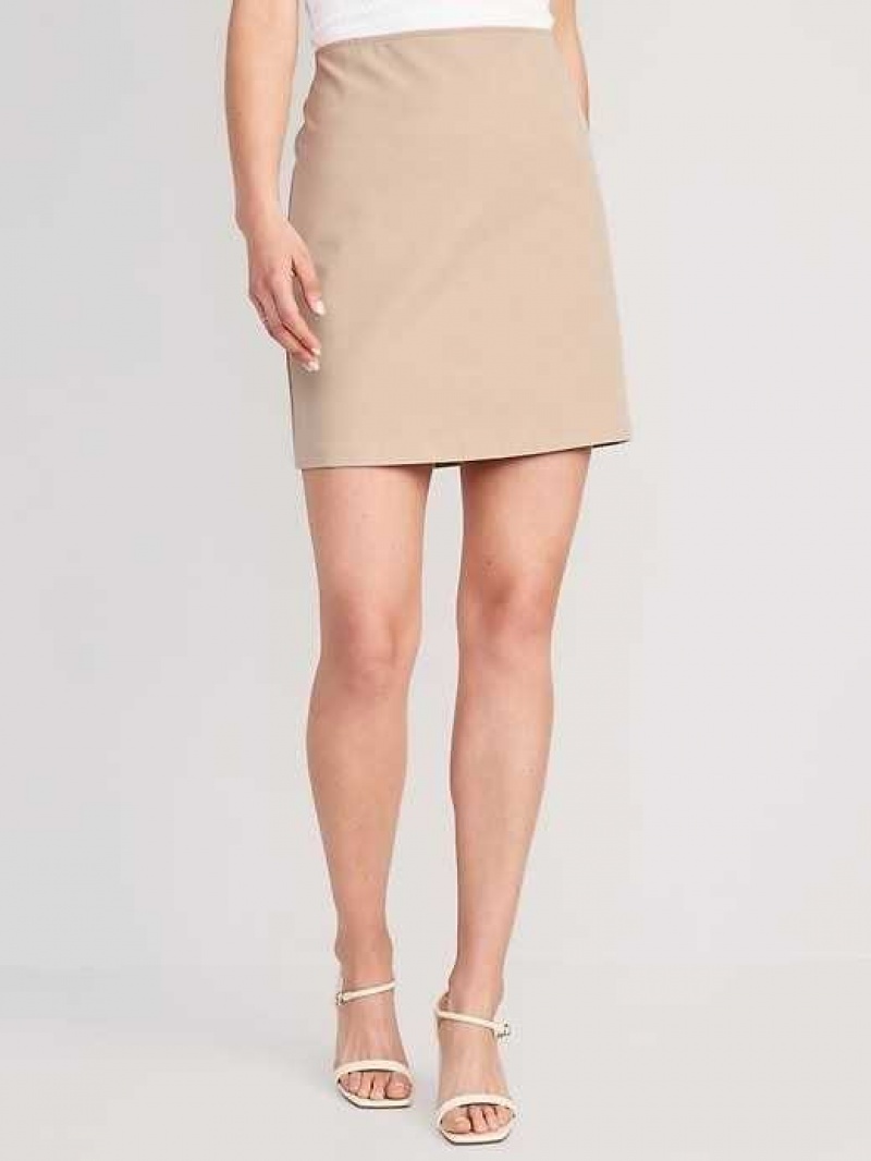 Old Navy High-Waisted Pixie Mini Skirt Beige | GBS814653