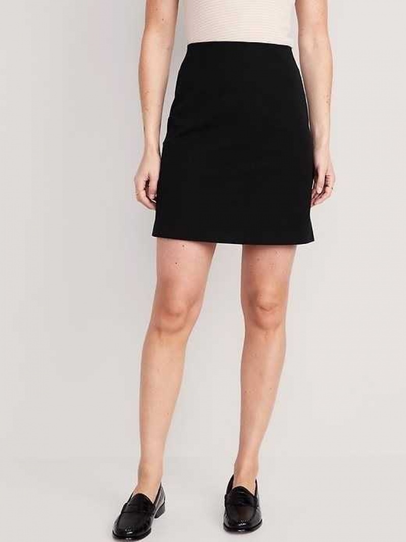 Old Navy High-Waisted Pixie Mini Skirt Black | DSA682913