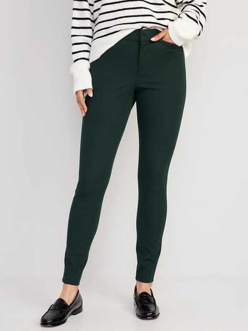 Old Navy High-Waisted Pixie Skinny Ankle Pants Dark Green | SIJ471908